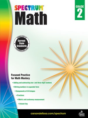 cover image of Spectrum Math Workbook, Grade 2